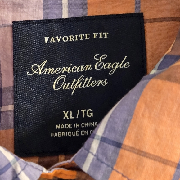 American Eagle Outfitter Plaid Snap Button Up Shirt  Size XL - Picture 9 of 9